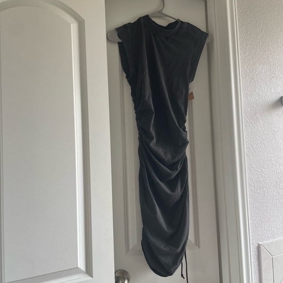 DAILY PRACTICE BY ANTHROPOLOGIE SLEEVELESS RUCHED MINI DRESS - Picture 7 of 11